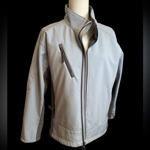 Mobius pale blue performance softshell jacket